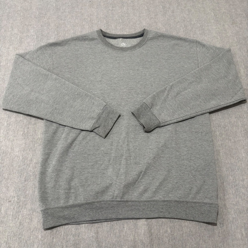Athletic Works Mens Heather Gray Fleece Crewneck Sweatshirt Size L 42-44 RN52469